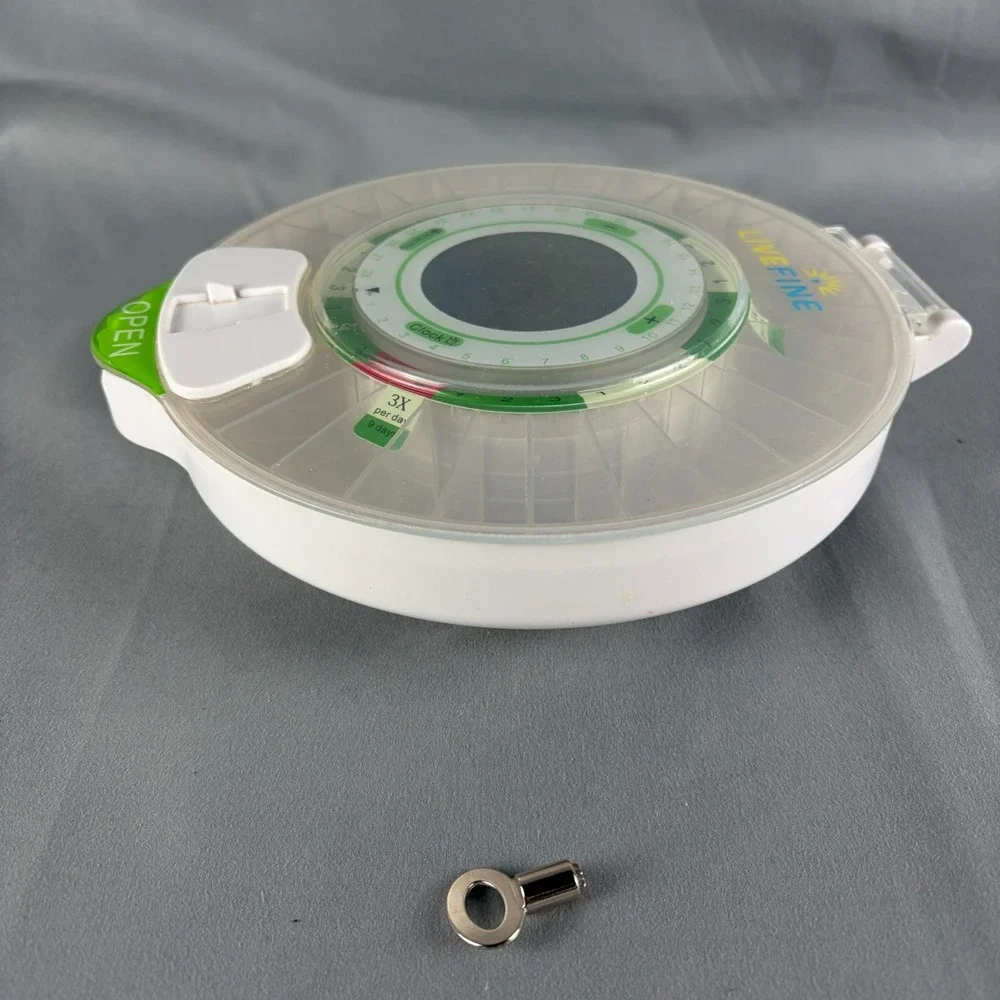 LiveFine Electronic Pill Dispenser Automatic Medication Organizer 28 Slot Locked